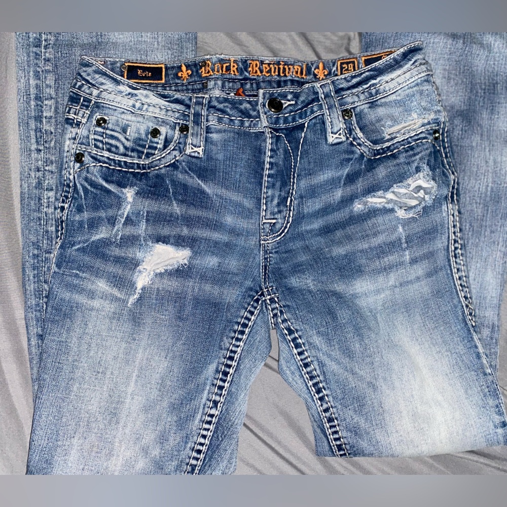 Rock Revival Blue Jeans